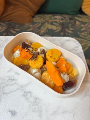 Gnocchis potimarrons / légumes racines confits / gorgonzola / noix