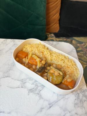 Couscous végétarien / légumes fondants / boulgour / citron confit