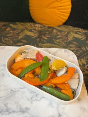 Dos de lieu noir / sauce aux agrumes / potimarrons / quinoa